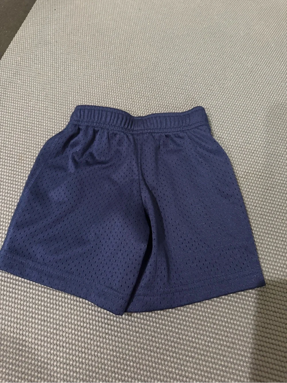 Nike Kids Navy Mesh Shorts with White Swoosh